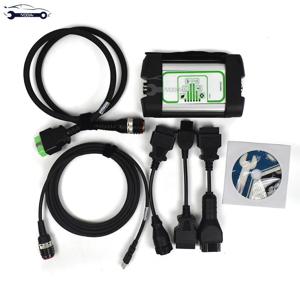 Truck Excavator Auto Diagnostic Scanner For Volvo Vocom Adapter With Vcads Fci 8 Pin Connect Cable OBD 2  II  Tool