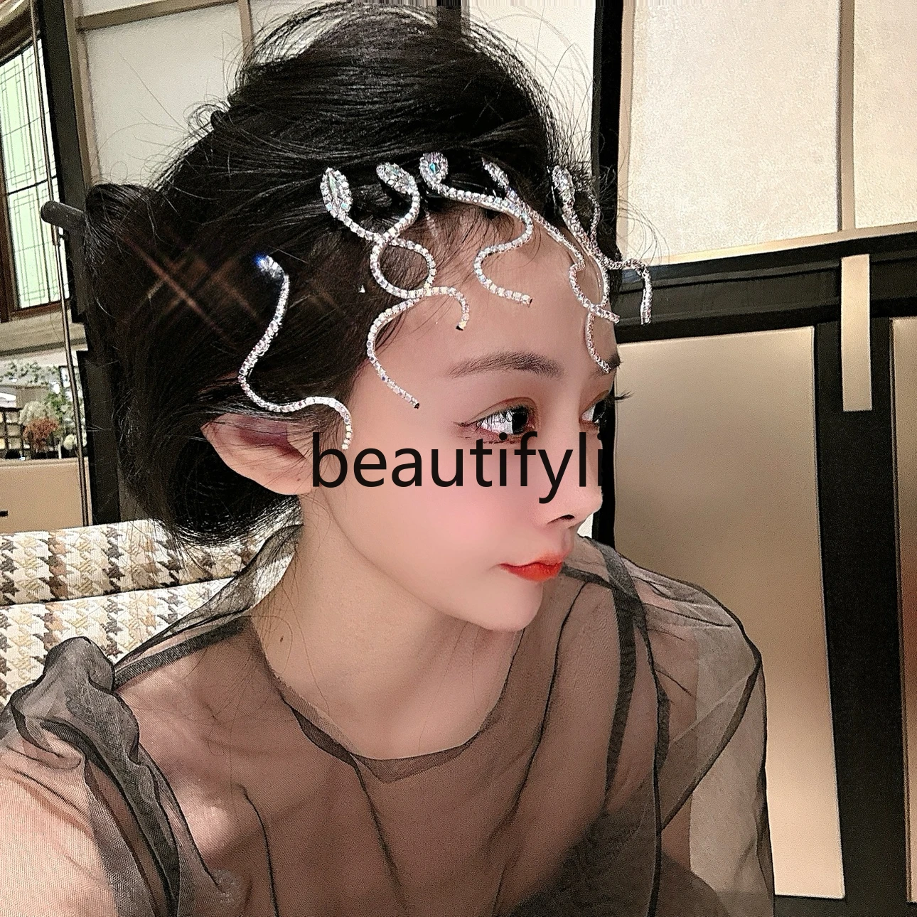 Art design rhinestone small hairpin spoof exaggerated and pompous temperament headgear hair accessories