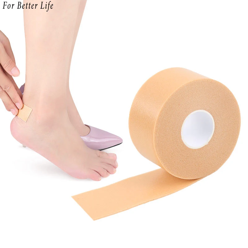 Protezione per cuscino per tallone in gel di silicone da 5 m Inserti per scarpe per la cura dei piedi da donna Adesivi per soletta Nastro protettivo per tallone per un uso confortevole