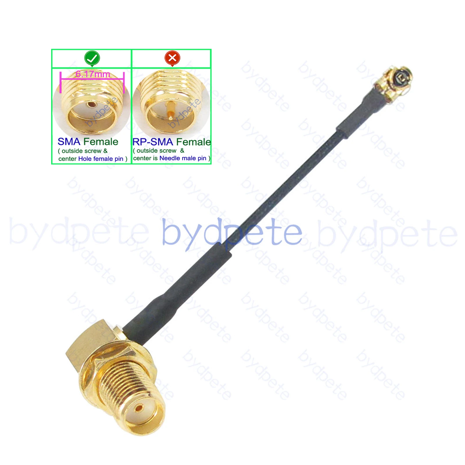 IPX U.FL UFL Plug to SMA Female Bulkhead Right Angle RF113 1.13mm Coaxial Cable Pigtail Kable 50 Ohm IPX