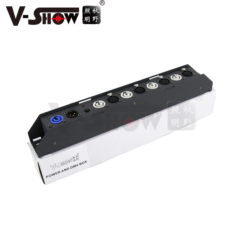 V-show 4 Port DMX512 And 4 Power Splitter  For Dj Disco Stage Light Control