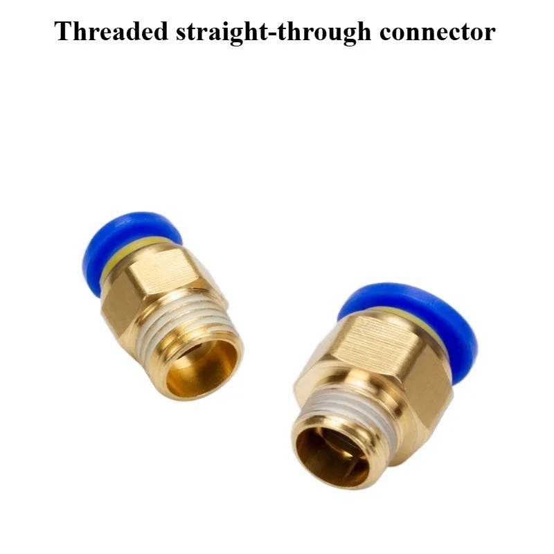 10pcs Trachea Pneumatic Quick Coupling PC Male Thread Straight Pneumatic Fitting Push To Connect Air Hose Connector
