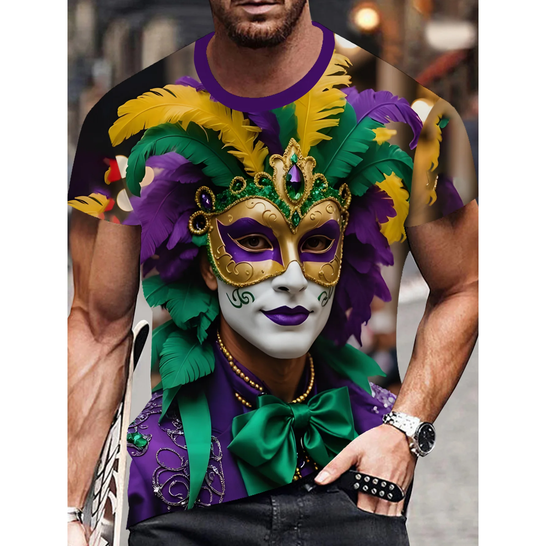 

3D Printed Brazil Carnival T-Shirt For Men Women Fun Celebration Pattern Tees Summer Loose Round Neck Tops Short Sleeve T Shirts