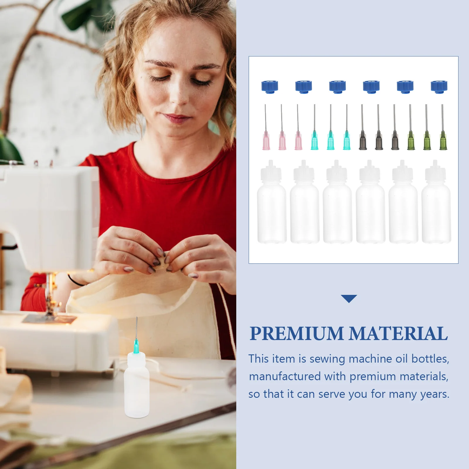

Plastic Oil Containers Dispensing Bottle Set Lightweight Portable Pointed Nozzle Squeeze Applicator Bottles Sewing Machine Oil