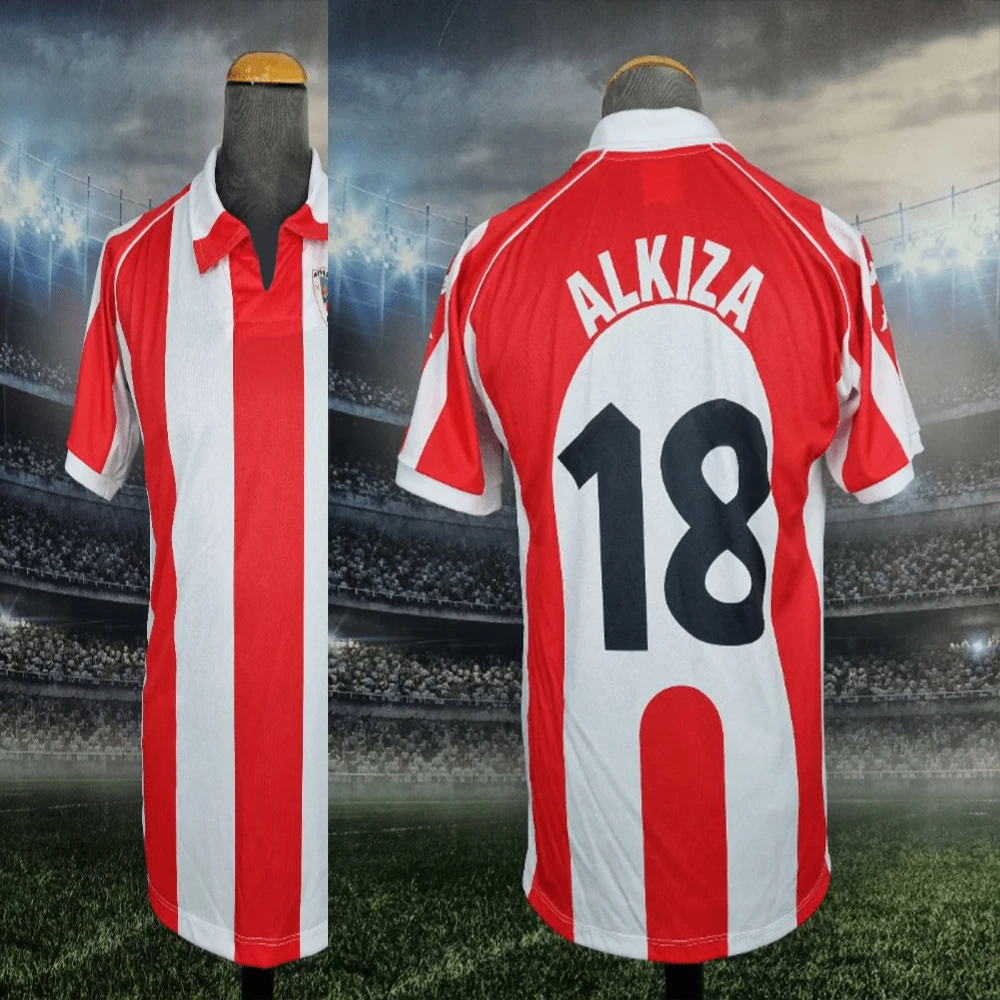 

Motorcycle T-shirts New Arrivals Spain Men's Clothing Athletic Blilbao Club Jersey 1998/1999 Camiseta Spain Vintage Shirt Retro