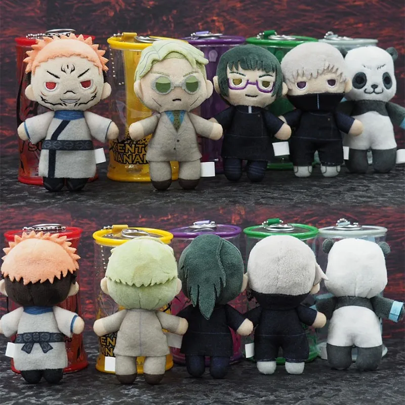 11CM Jumpshop Limited Stuffed Toy Anime Jujutsu Kaisen Maki Zenin Panda Toge Inumaki Nanami Plush Doll Cartoon Coke Can Pendants