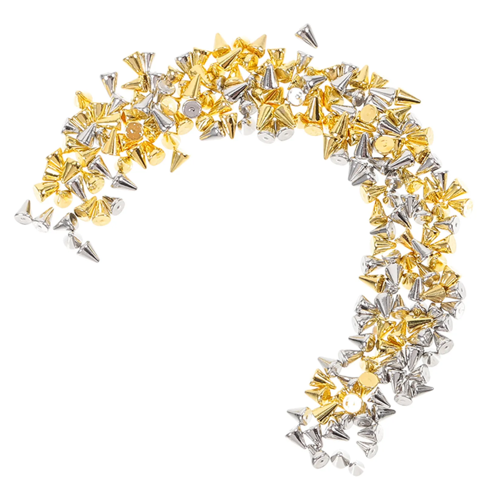 200pcs Metal Nail Charms Small Silver Gold for Acrylic Gel Nails Art Supplies Decorations Jewels DIY Crafts Clothing