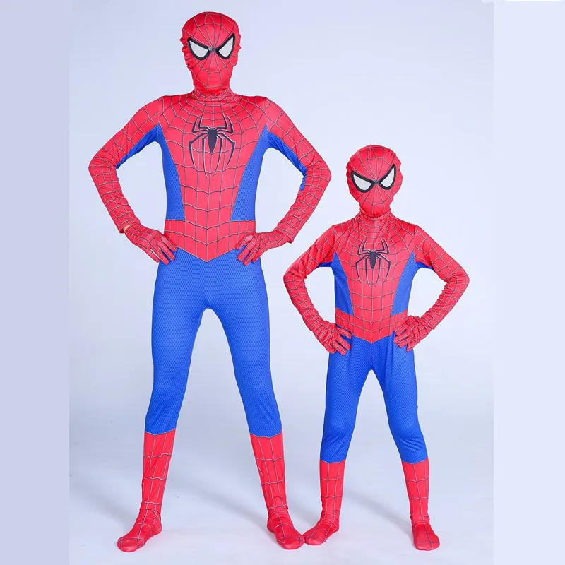 New Superhero Spiderman Kids stitch Costume Set Iron Miles Amazing  Halloween Outdoor Play Cosplay Bodysuit for Boys and Girls