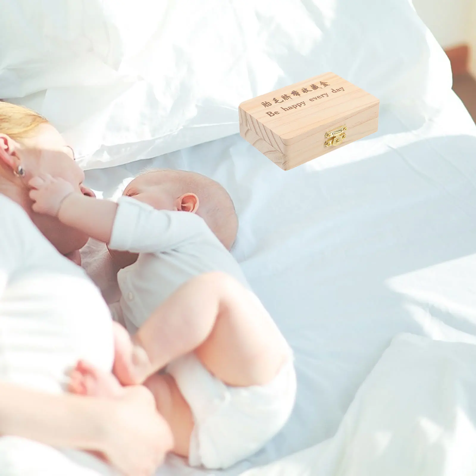 

Fetal Hair Storage Box Durable Wooden Collection Organizer Baby Teeth Storage Keepsake Bottle Fetal Hair Umbilical Cord