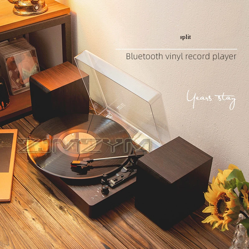 Retro Vinyl Record Player 33/45/78RPM Nostalgic Record Player Creative Birthday Gift Bluetooth Speaker Living Room Ornament