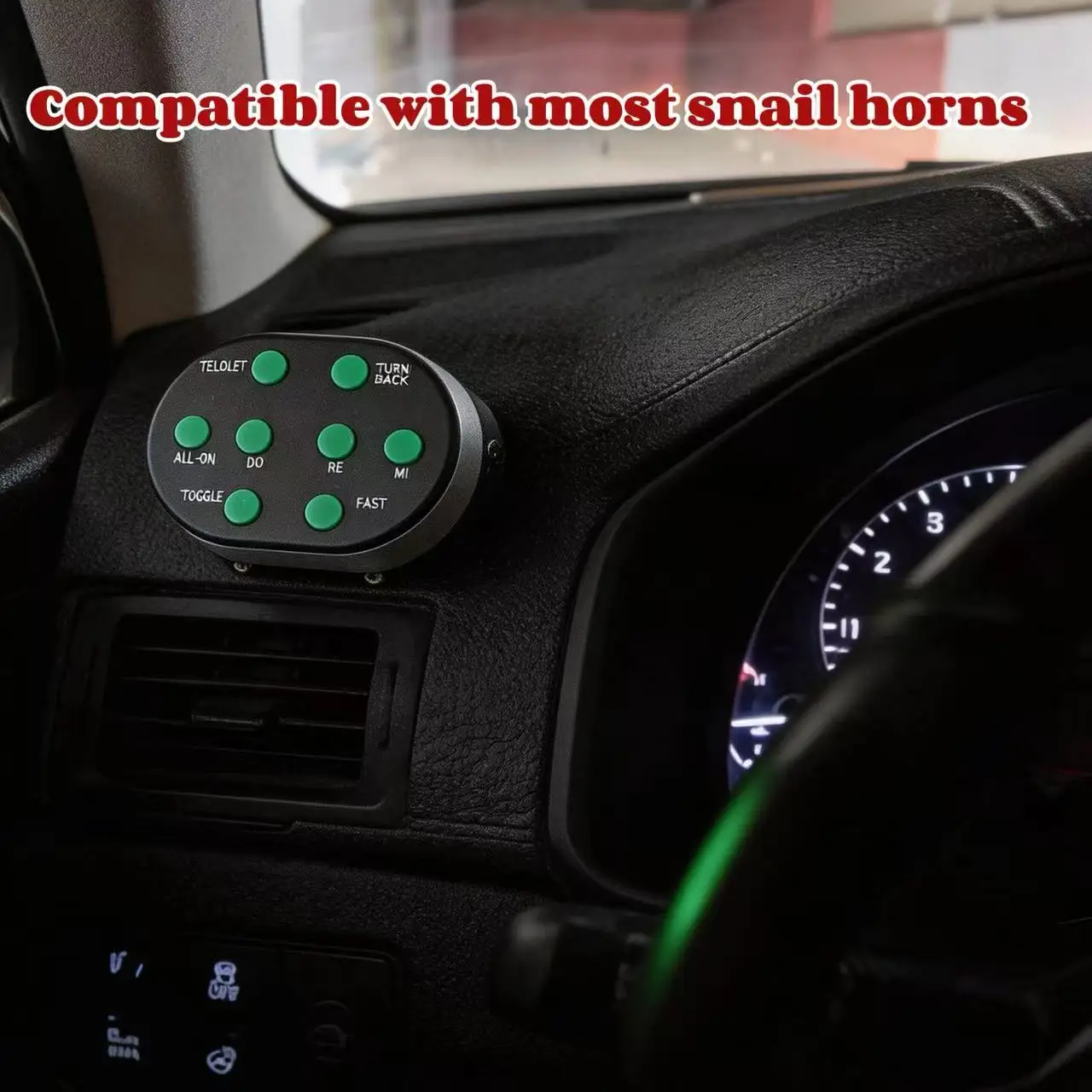 12V 130dB Musical Car Horn with 8 Sounds Waterproof Super Loud for Cars Trucks Vans Motorcycles