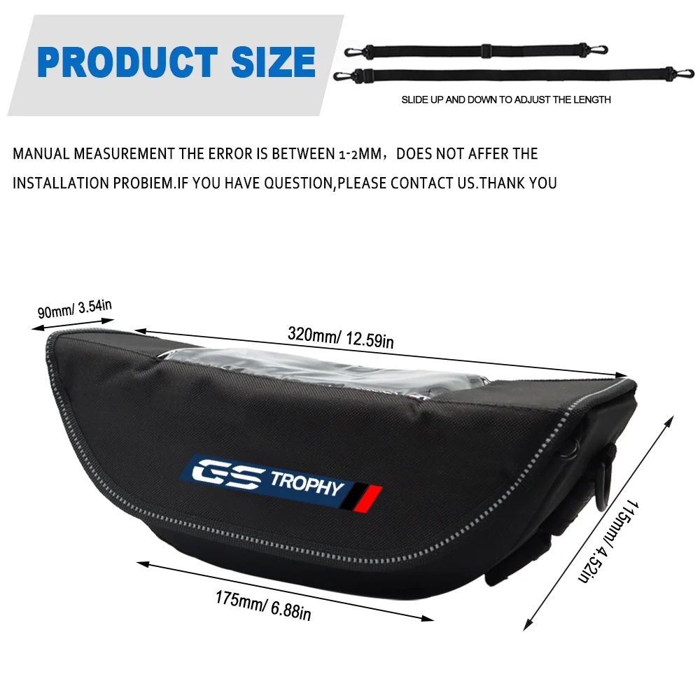 For BMW R1250GS trophy 2023 Motorcycle Waterproof And Dustproof Handlebar Storage Bag