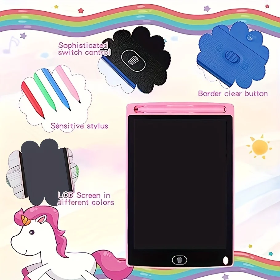 Prancheta eletrônica para crianças, Escrita de tela LCD, Comprimidos de desenho gráfico digital, Almofada de escrita eletrônica, 8.5in