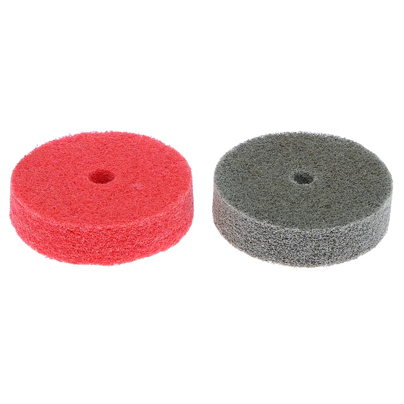 Rueda de nailon para pulir Metal, madera y plástico, accesorios para herramientas eléctricas, 3 pulgadas, 75mm, color rojo y gris, 1 unidad