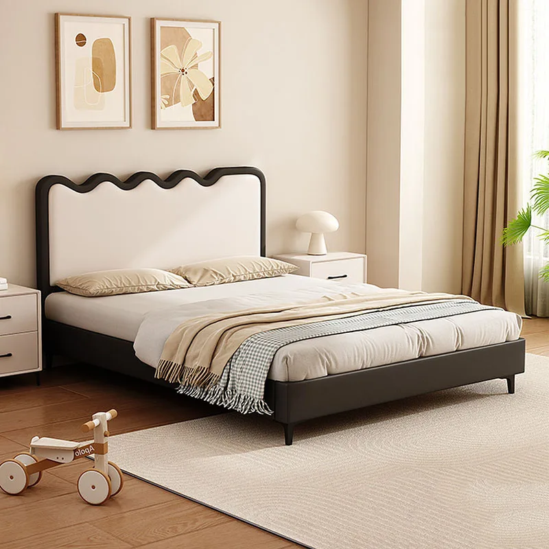 Luxury Mobile Bed Bedroom Modern Double Baby Children Floor Girls Wooden Princess Bed Sleeping Letto Matrimoniale Home Furniture