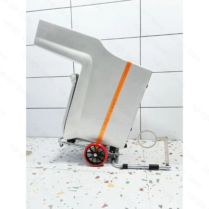 Toilet auxiliary installation artifact positioning mobile folding portable labor-saving trolley easy to install