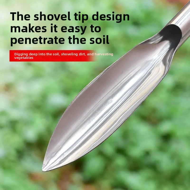 Stainless Steel Garden Shovel Portable Multifunctional Gardening Spade Vegetable Plot Planting Succulent Cultivation Ou