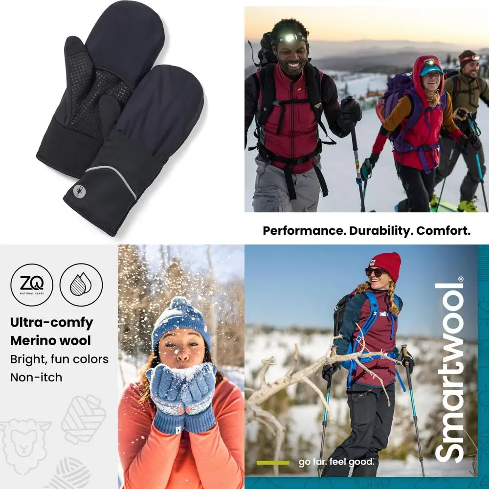 

Merino Wool Fleece Windproof Mittens - Active Outdoor Wear for Men & Women with Long-Tail Functionality