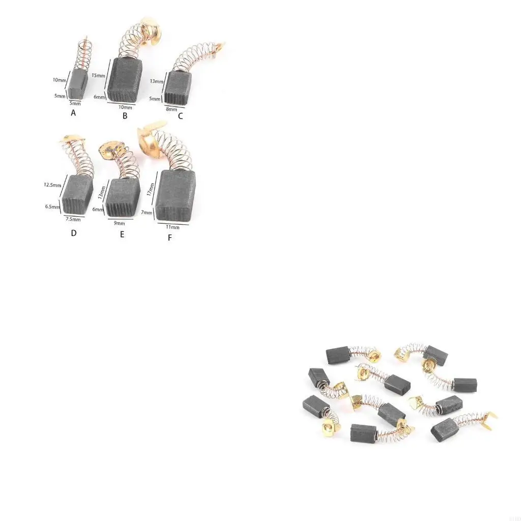 

10 Pieces Carbon Brush Replacement Carbon Brushes Part Fit for Hi tachi 100