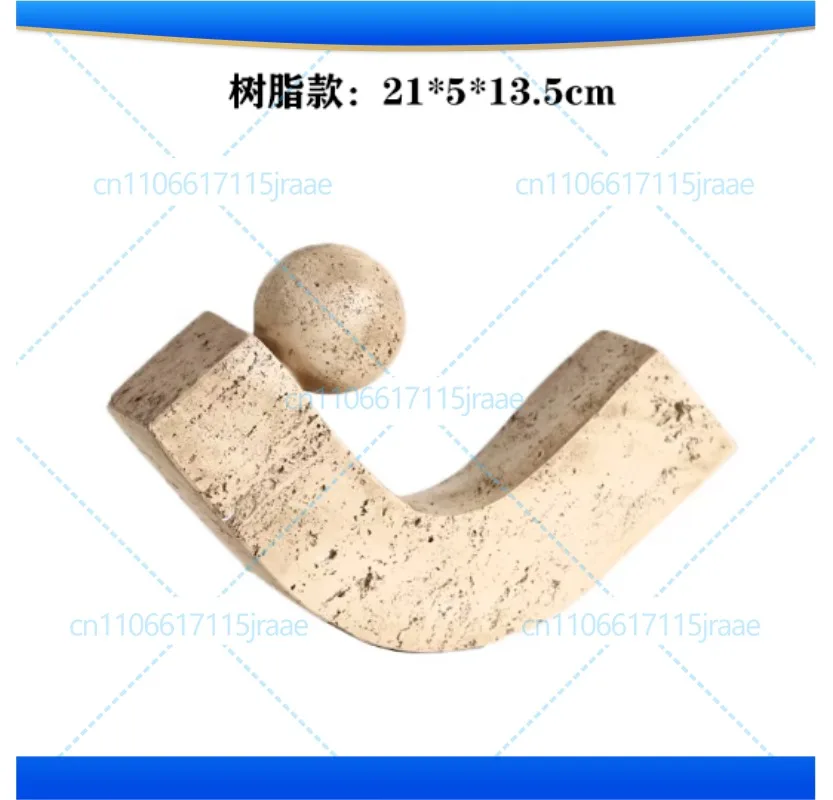 Geometric Arc Natural Stone Ornaments Modern Crafts Desk Decoration Creative Geometry Artwork Statue Room Aesthetics Decor