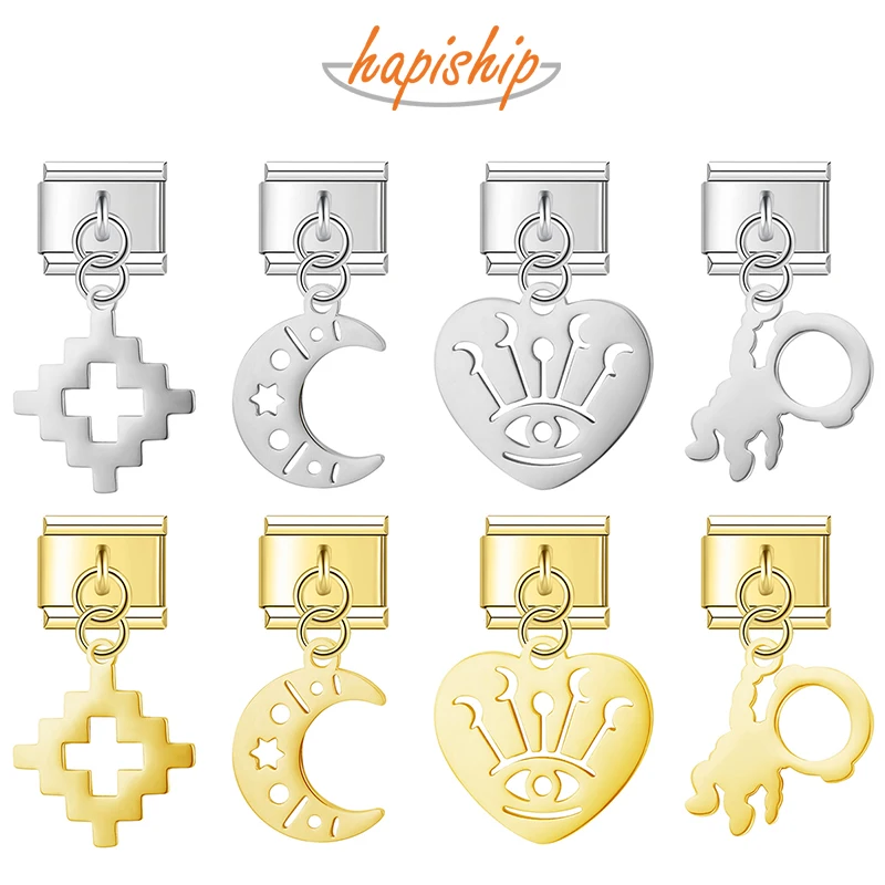 Hapiship 2025 Новая оптовая продажа Луна Сердце Планета Итальянский Шарм Подходит 9 мм Браслет Из Нержавеющей Стали Прямая Доставка Женские Ювелирные Изделия DJ1258 Hapiship 2025 Новая оптовая продажа Луна Сердце Планета Итальянский Шарм Подходит 9 мм Браслет Из Нержавеющей Стали Прямая Доставка Женские Ювелирные Изделия DJ1258