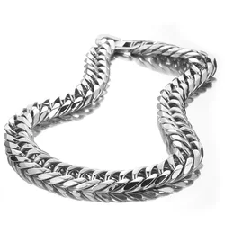 Necklace Men Stainless Steel Long Necklace Hip Hop Cuban Link Men Necklace Chain Jewelry on The Neck Male Accessories Wholesale