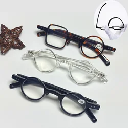 Retro Leopard Asymmetrical Round&Square Reading Glasses Women Men Presbyopia Glasses Hyperopia Eyeglasses Strength 1.0x ~ 3.5x