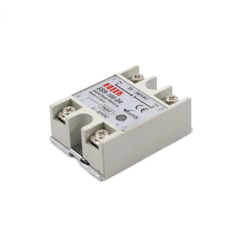 High Quality Single Phase Solid State Relay SSR 60-100DA DC Control AC 3-32V Input 24-380V 60-100AA Output AC To AC Relay Base