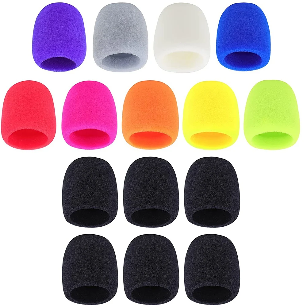 SYDS Colorful Foam Microphone Cover 15 Pack Thick Handheld Stage Microphone Windscreen Foam Cover For Karaoke DJ