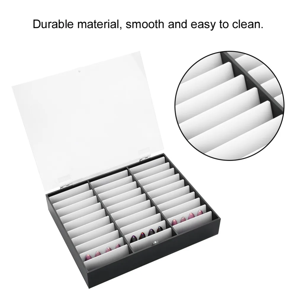 Empty Container Nail Art Storage Box Multiple Slots Decoration Container Fake Nail Display Case Nail Tips Storage Box
