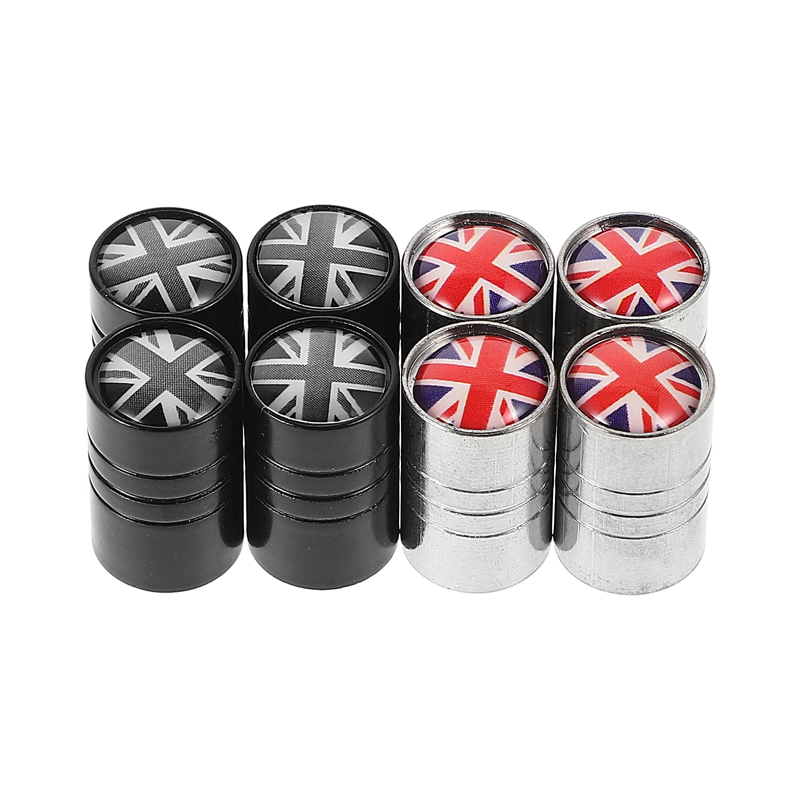

8pcs Tire Caps Aluminum Alloy Colorful Creative Dust Proof Valve Covers Set Design Universal Fit Car Accessories
