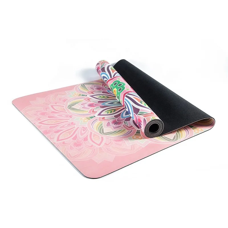 YTYIN Custom Printed Pink Rubber Pu Yoga Mat
