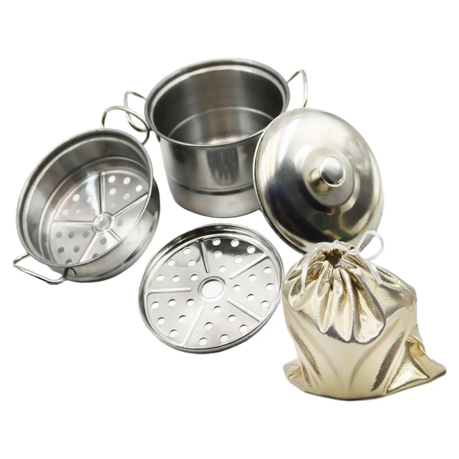 

Kitchen Pretend Cooking Toy Pot Cookware Pot Portable Role Play Cooking Pot Kitchen Toy Education Toy for Children Girls Boys