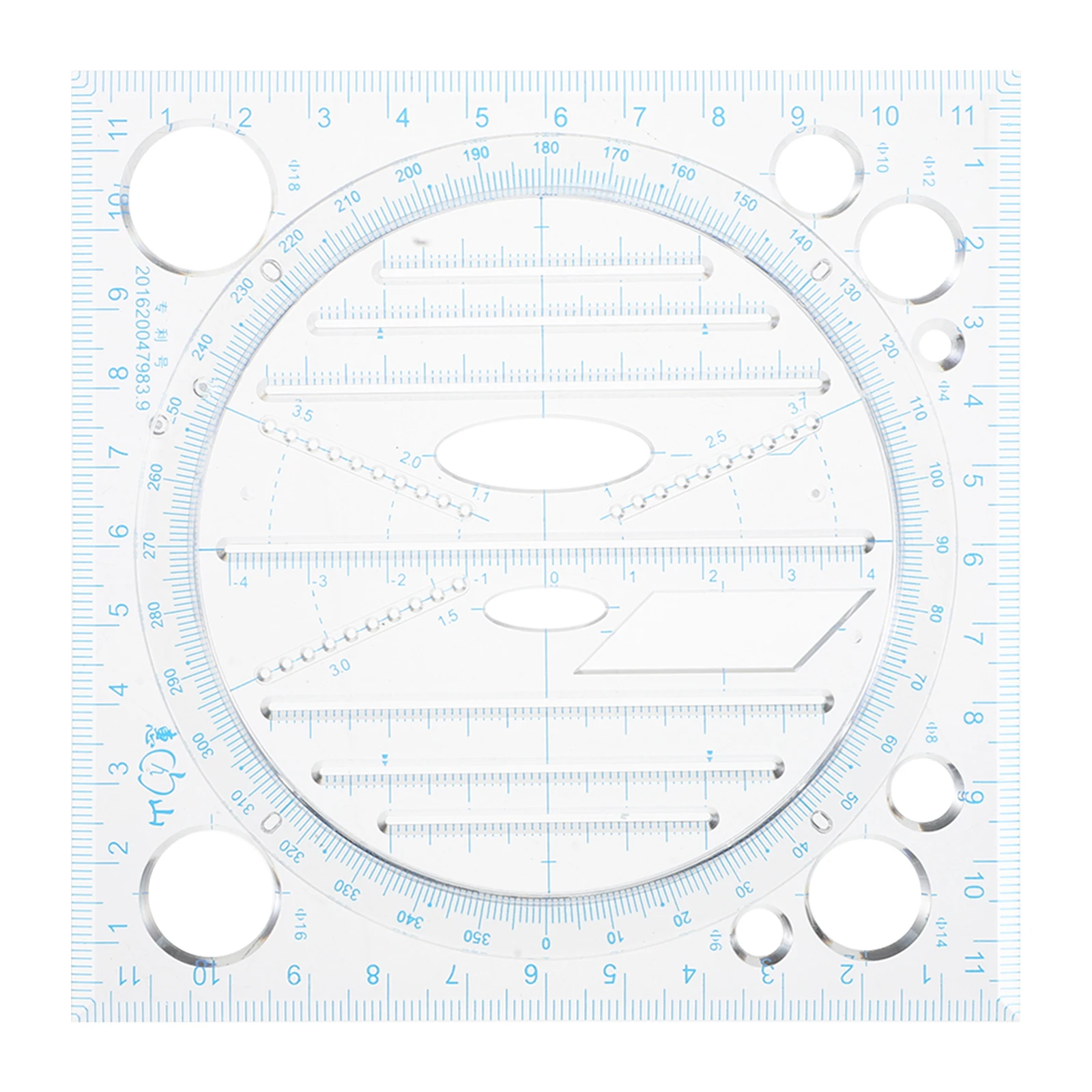 

Drawing Ruler Templates Multi Purpose Ruler Circle Template Student Engineer Precision Multifunctional Plastic