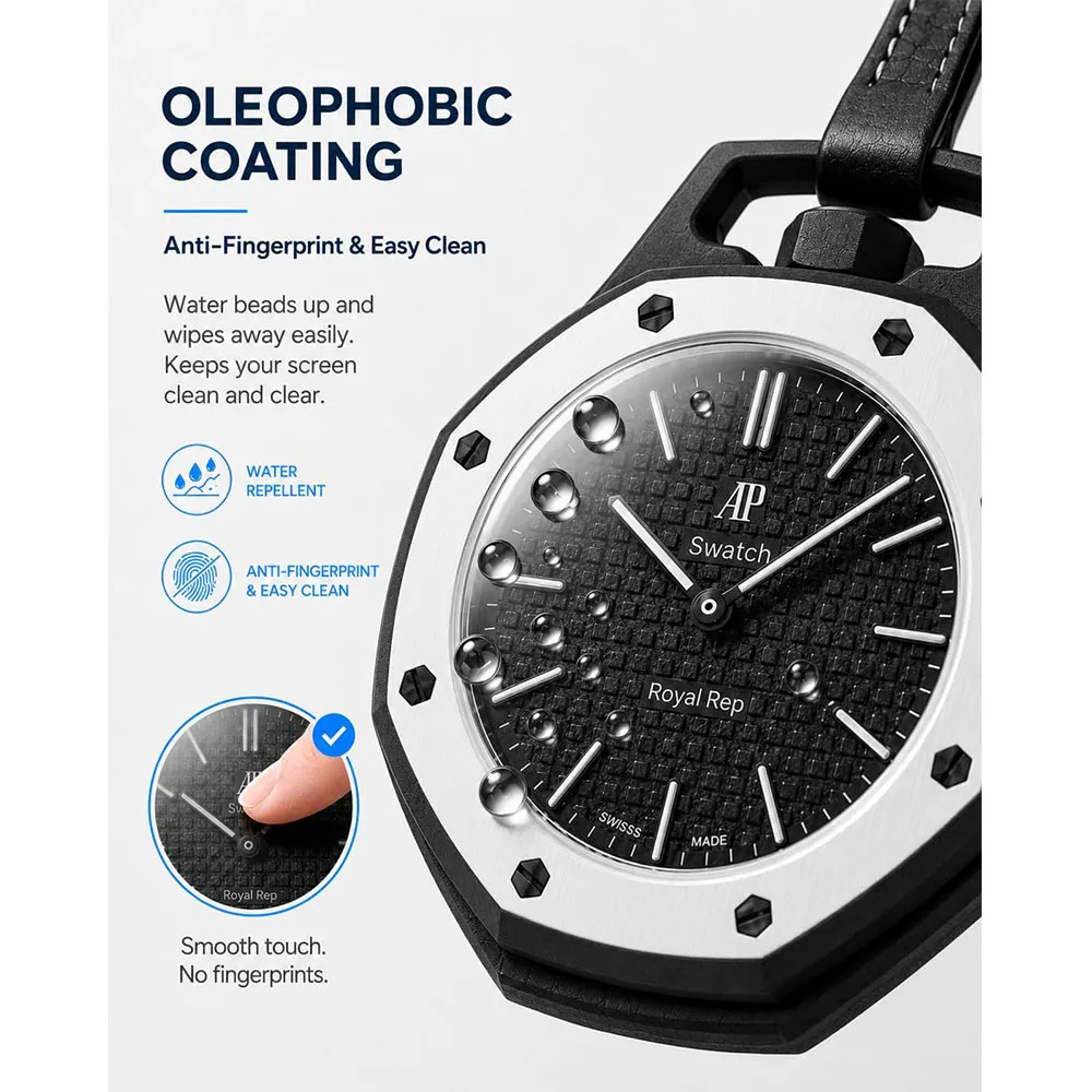 BEHUA Weiche HD-Folie / Hartglas für AP Swatch AP Royal Pop Uhrenbildschirmschutz 9H Premium Glasfolie Zubehör – Detail 5