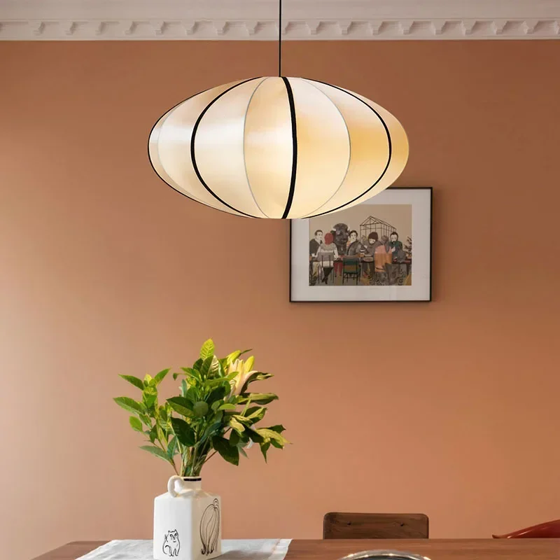 Wabi Sabi Vintage Hanger Licht Lantaarn Led Hangende Kroonluchter Voor Woonkamer Eetkamer Slaapkamer Stof Suspensopn Lampen