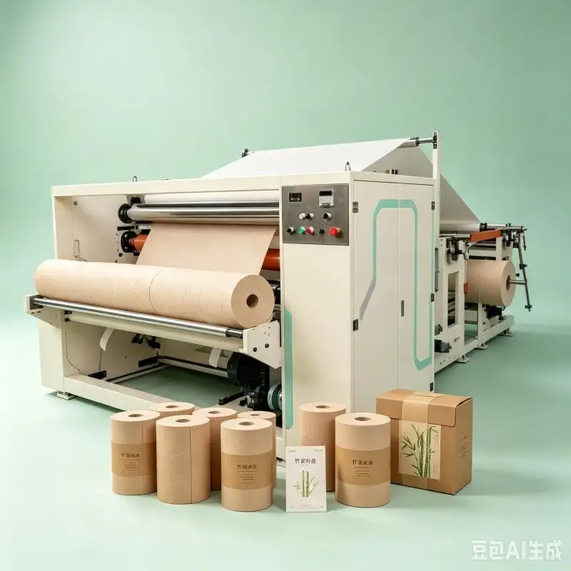 Automatic Tissue Paper Roll Making Machine Customized Industrial Toilet Paper Converting Line High Productivity