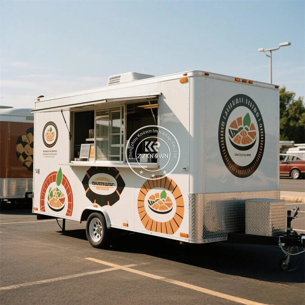 

USA Standard Concession Mobile Food Truck Trailer Hot Dog Pizza Cart Street Restaurant Customized Food Trailers