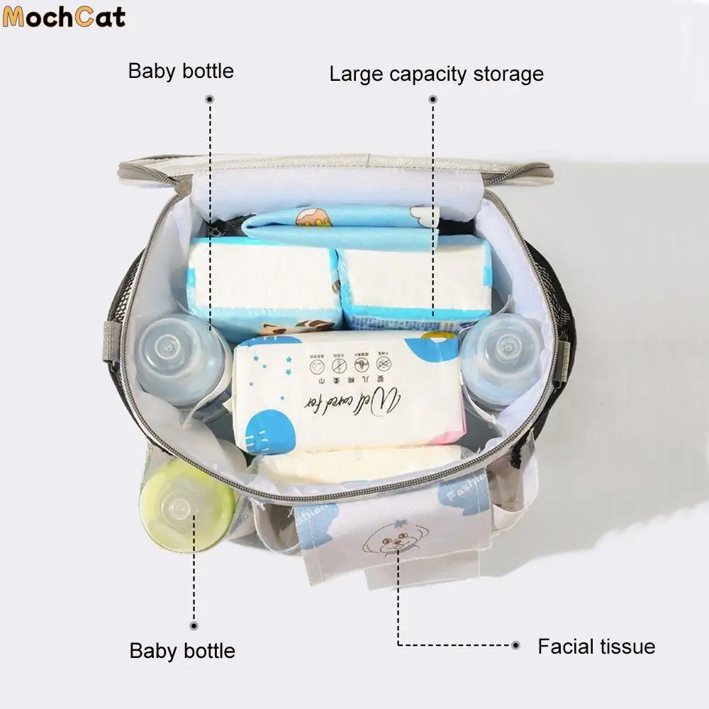 

Multifunction Baby Pram Organizer Oxford Cloth Large-capacity Baby Stroller Hanging Bag Diaper Bottle Storage Waterproof