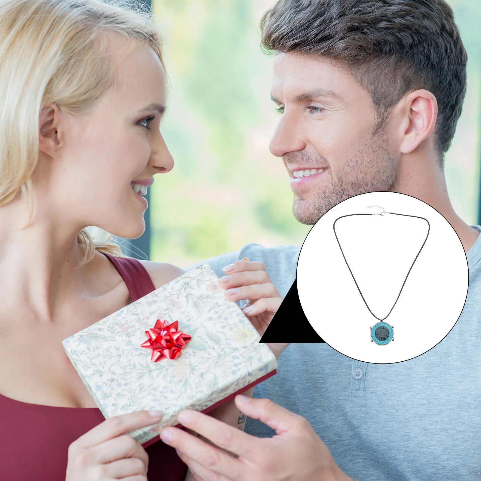 Orologio da collana elettronico Orologi da appendere digitali per donne Regali da tasca sportivi retrò Studenti Anziani Zaino in spalla di lunga durata