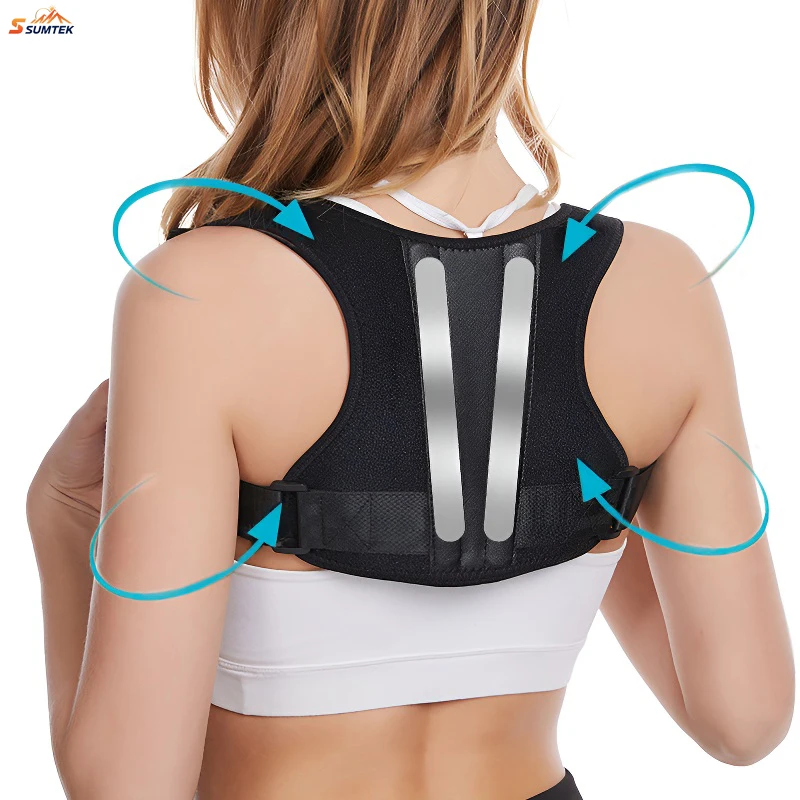

Posture Corrector - Back Straightener Posture Corrector Scoliosis and Hunchback Correction，Adjustable Upper Back Brace