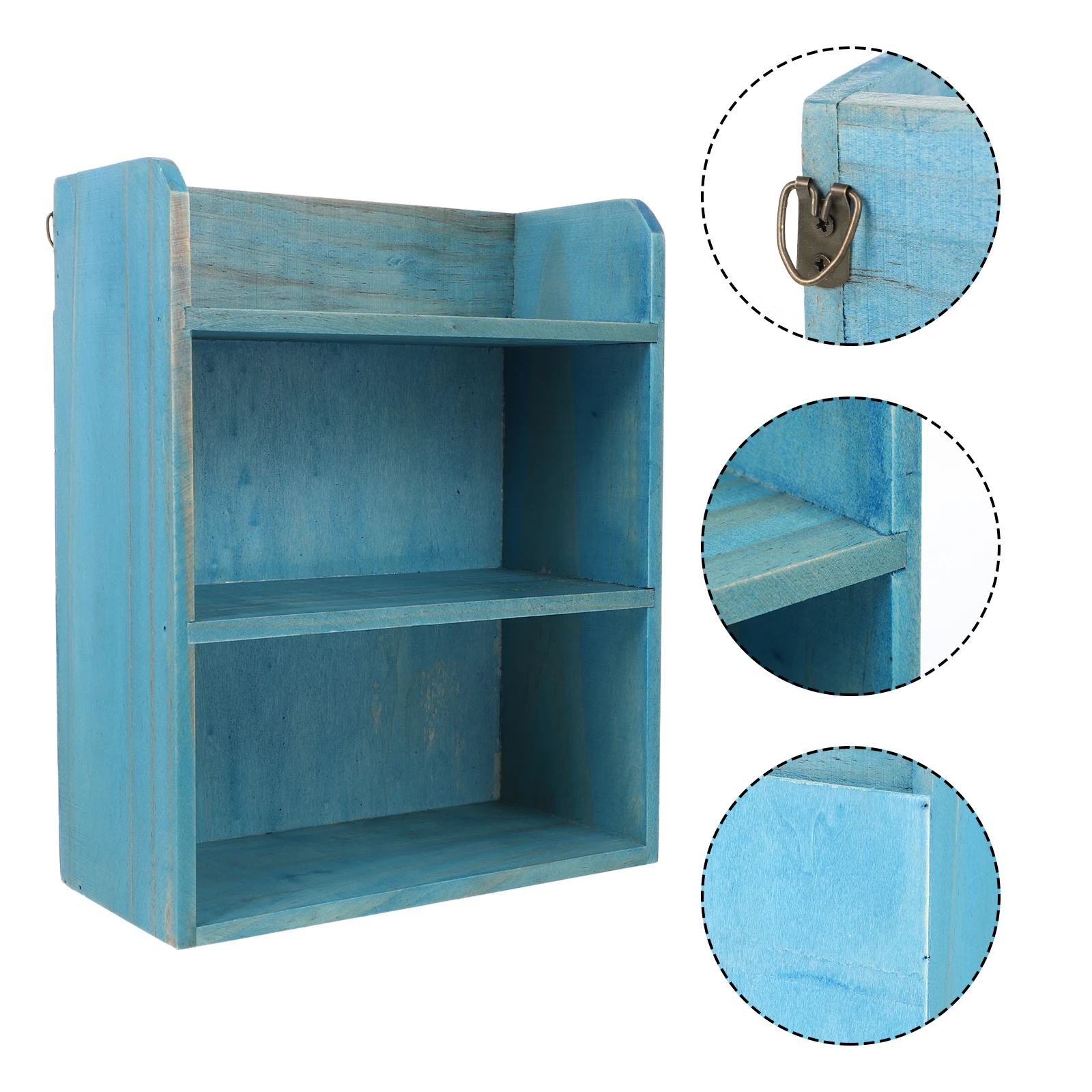 

Solid Wood Storage Rack Large Capacity Home Organizer Desktop Shelf Box Wooden Sundries Mini Bonsai Decor Simple Cabinet
