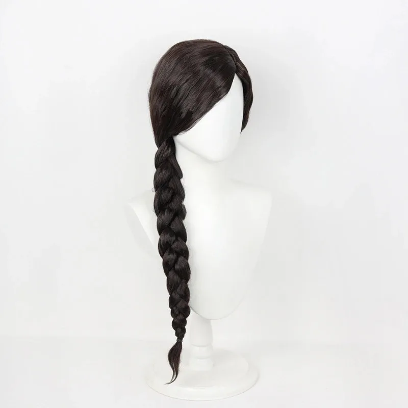 Wicked Elphaba 코스프레 중간 부분 합성 긴 곱슬 애니메이션 Coser 귀여운 소녀 고품질 땋은 가발 할로윈 사용