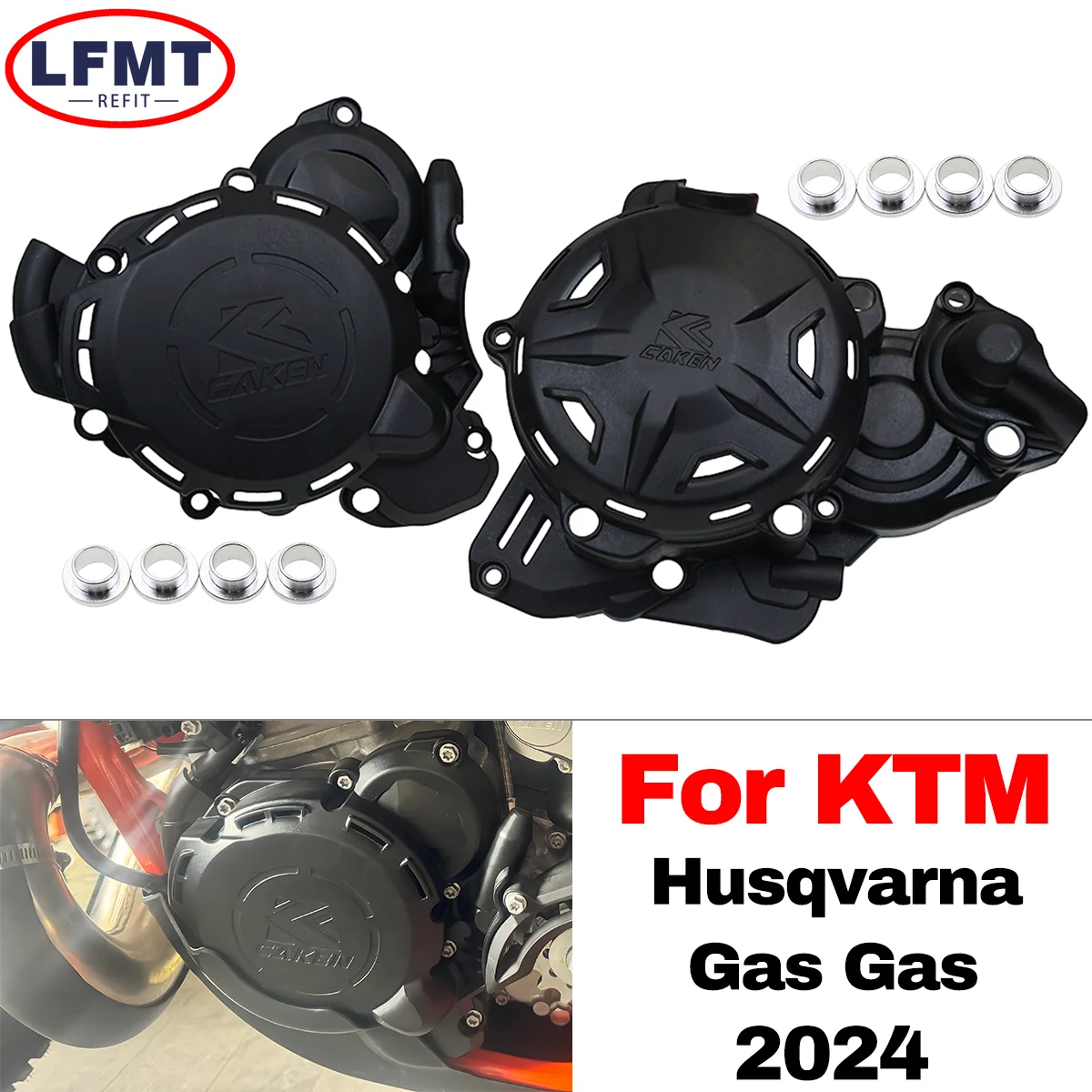 

For KTM 250 300 EXC XC-W Motocross Engine Ignition Clutch Cover Guard Protector For GAS EC EX MC For Husqvarna TE 250 300 2024