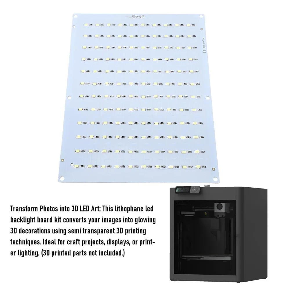 10pcs Upgrade White Light LED Backlight Board USB Cable 120 LED Beads CMYK LED Light Panel Lithophane Panel Kit 3D Printer