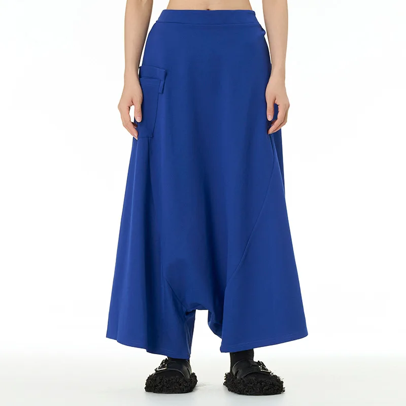 2025 Fall New Hip Hop Drop Crotch Pants, Loose Fit Plus Size Women's Wide Leg Trousers