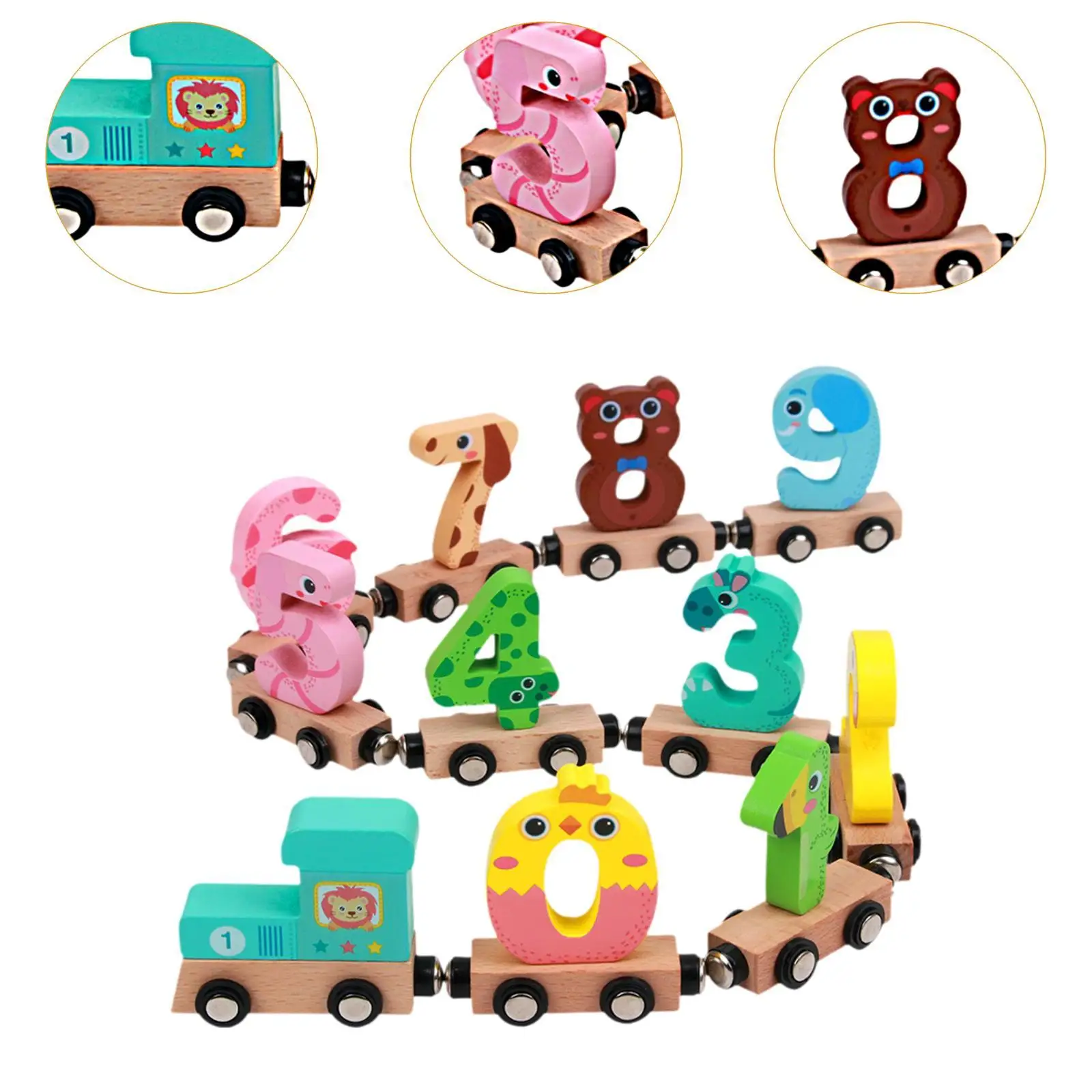 عدد قطار مجموعة التعرف الرقمي اللبنات مجموعات خشبية لعبة تعليمية قطار ل 3 4 5 6 7 سنة بنين بنات هدية