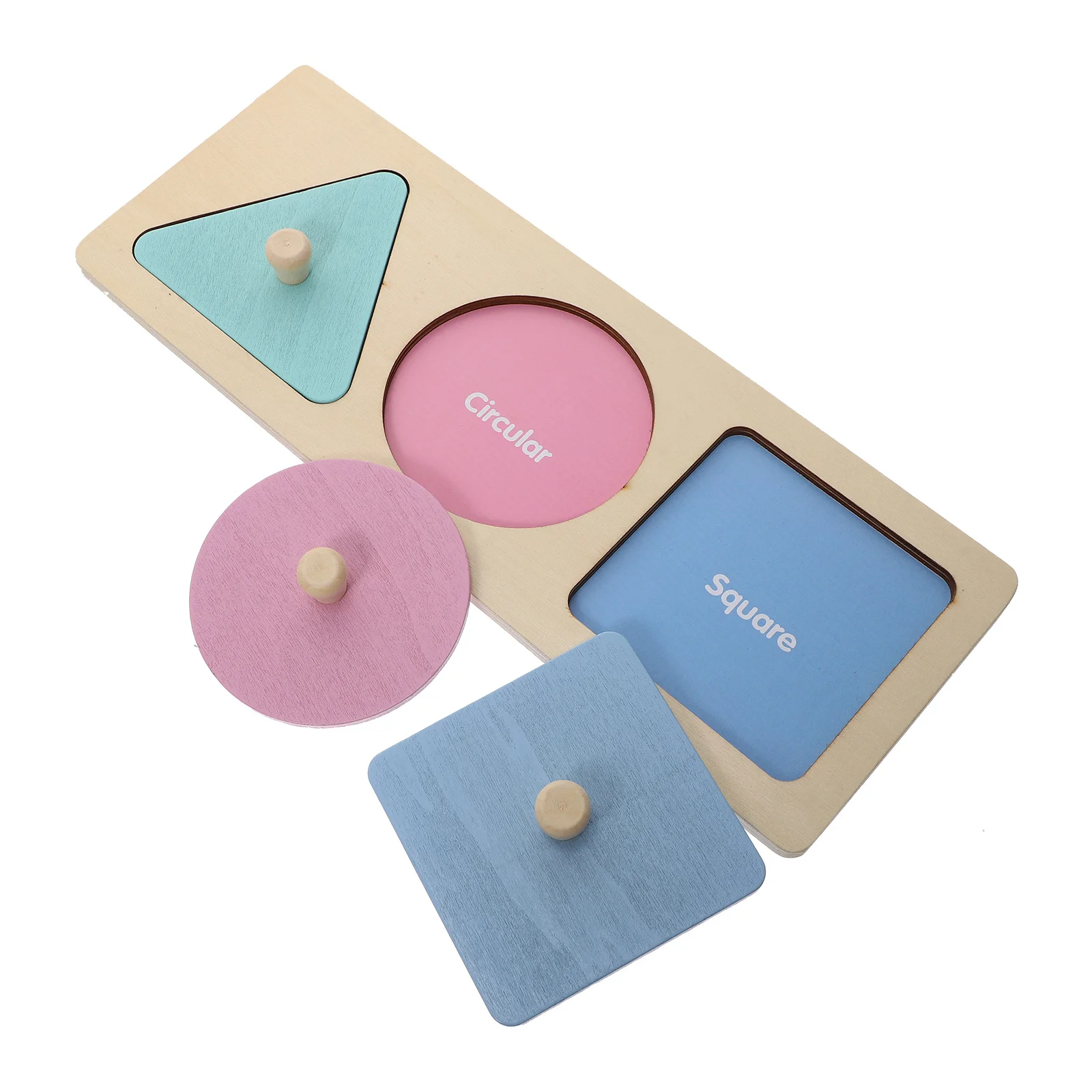 1 set 1 Set Of Geometrical Shapes Colored Wooden Shape Peg Puzzle Board For Kids Brain Developmental Matching Early Educational