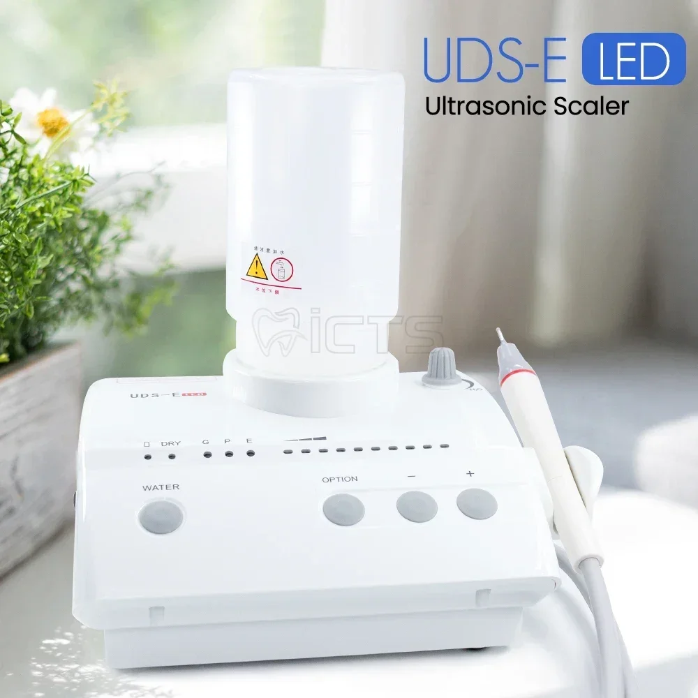 อุปกรณ์ทำความสะอาดฟันอัลตราโซนิค UDS-E LED, ด้ามจับน้ำอัตโนมัติ, การปรับสเกลขั้นสูง/perio/endo, ความร้อนน้อยลง, Comfort ที่อดทนมากขึ้น