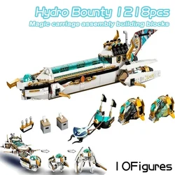 New Series Hydro Bounty Building Blocks Season 17Submarine Sub Speeder Golden Ultra Dragon Bricks Toys For Boys Kids Gifts